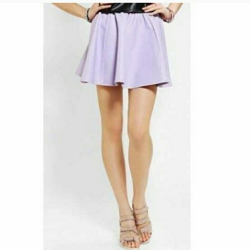 SILENCE + NOISE Vegan Leather Skater Circle Skirt